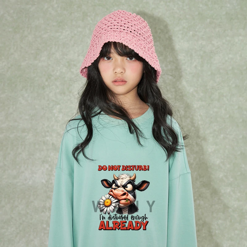 Fun and funny cows Iron on Patches for Clothes Transfer DTF Transfers Ready to Press Patch Shirts Heat transfer stickers