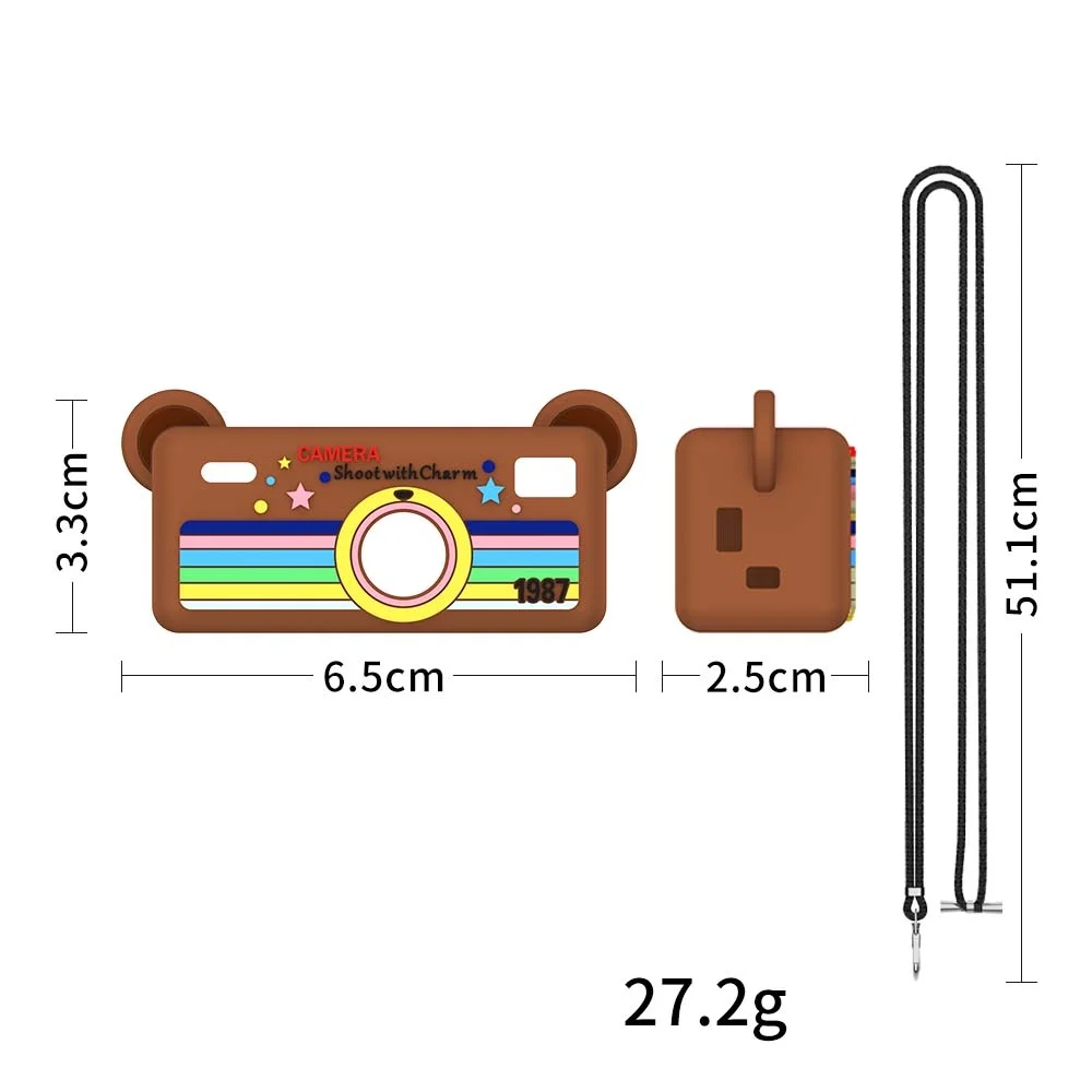 ​Cute Cartoon Camera Case for Kodak Charmera Keychain Digital Camera Anti-Fall Protective Cover Camera Accessory