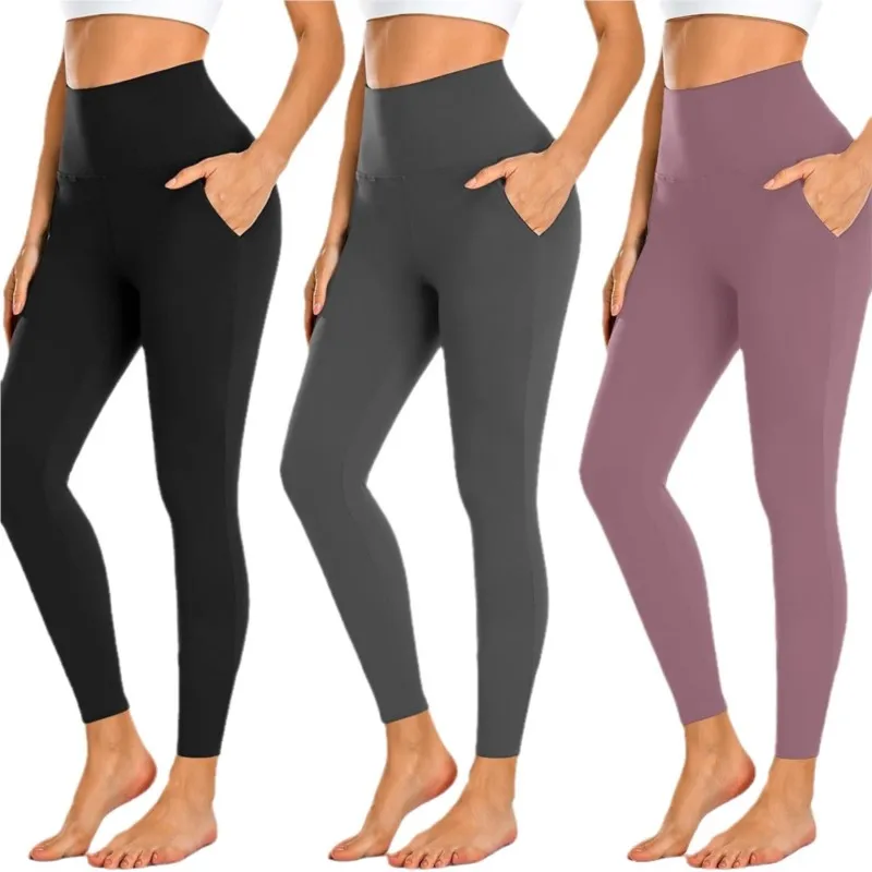 Sports Yoga Pants For Women With Pockets And Leggings High Waisted And Cinched Soft And Comfortable Ladies Fitness Yoga Pants 