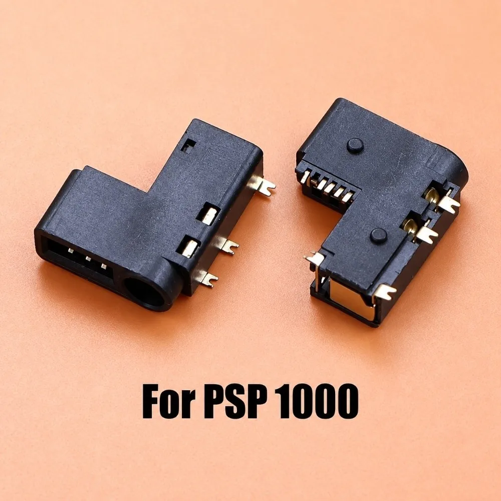 2PCS Black Headphone Jack Socket Host Jack Interface Connector Audio Port Connector for PSP 1000/PS4 Slim/Pro