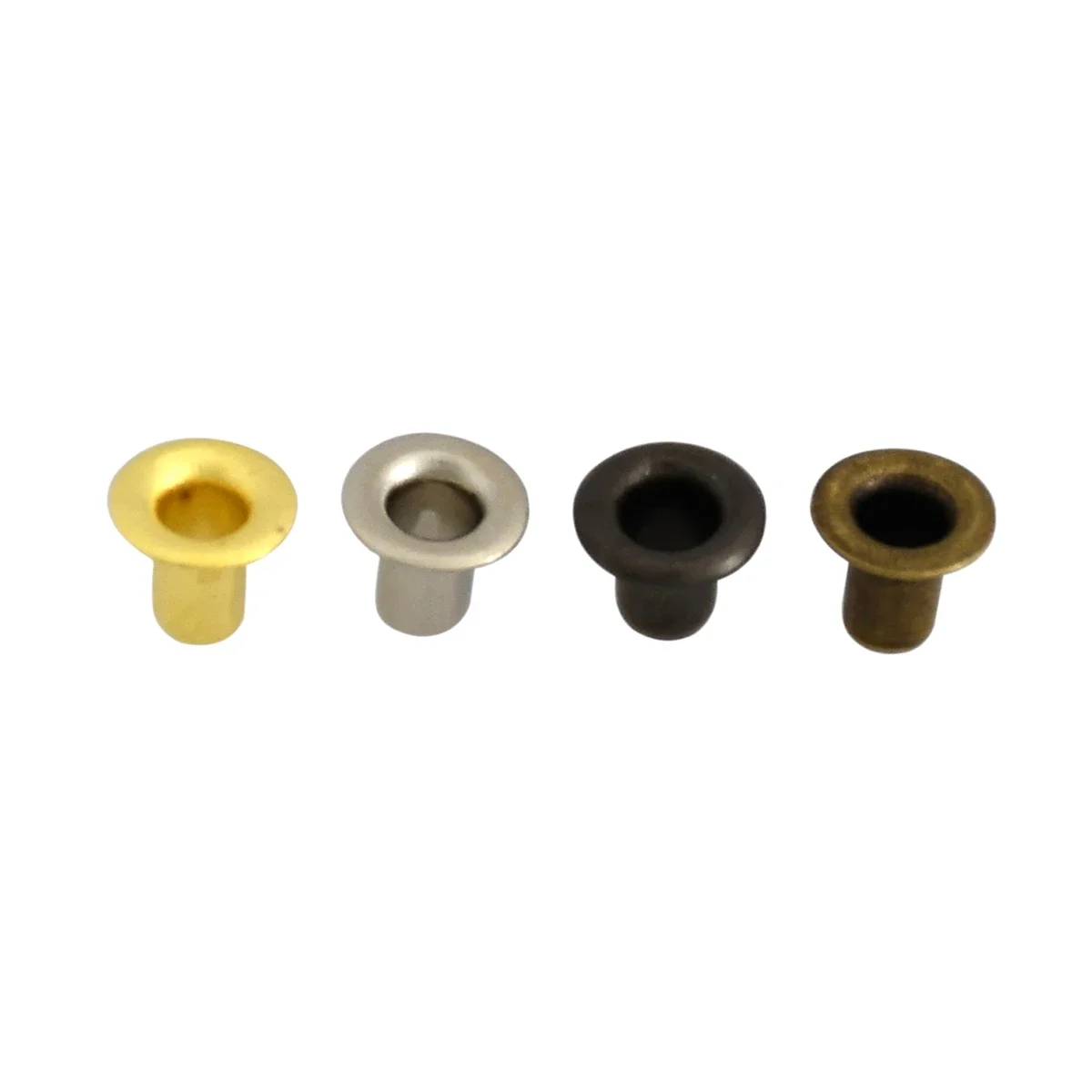 100sets Brass Eyelet no Washer 1.5mm/2mm/2.5mm Leather Craft Repair Grommet Round Eye Ring Shoes Bag Clothing Leather Belt Hat