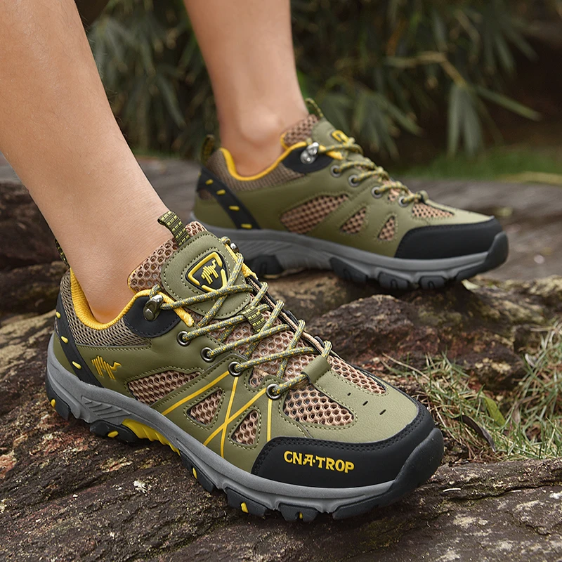 Men's Hiking Shoes Breathable Mesh Sports Single Shoes Summer Outdoor Wear-resistant  Hiking and Hunting Tactical Sports Shoes