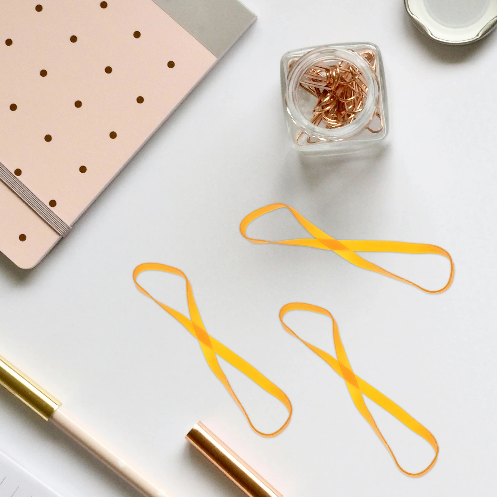 

56pcs 500g Wide Rubber Bands Large Elastic Household Supplies Yellow High Elasticity Outdoor Hiking Practical