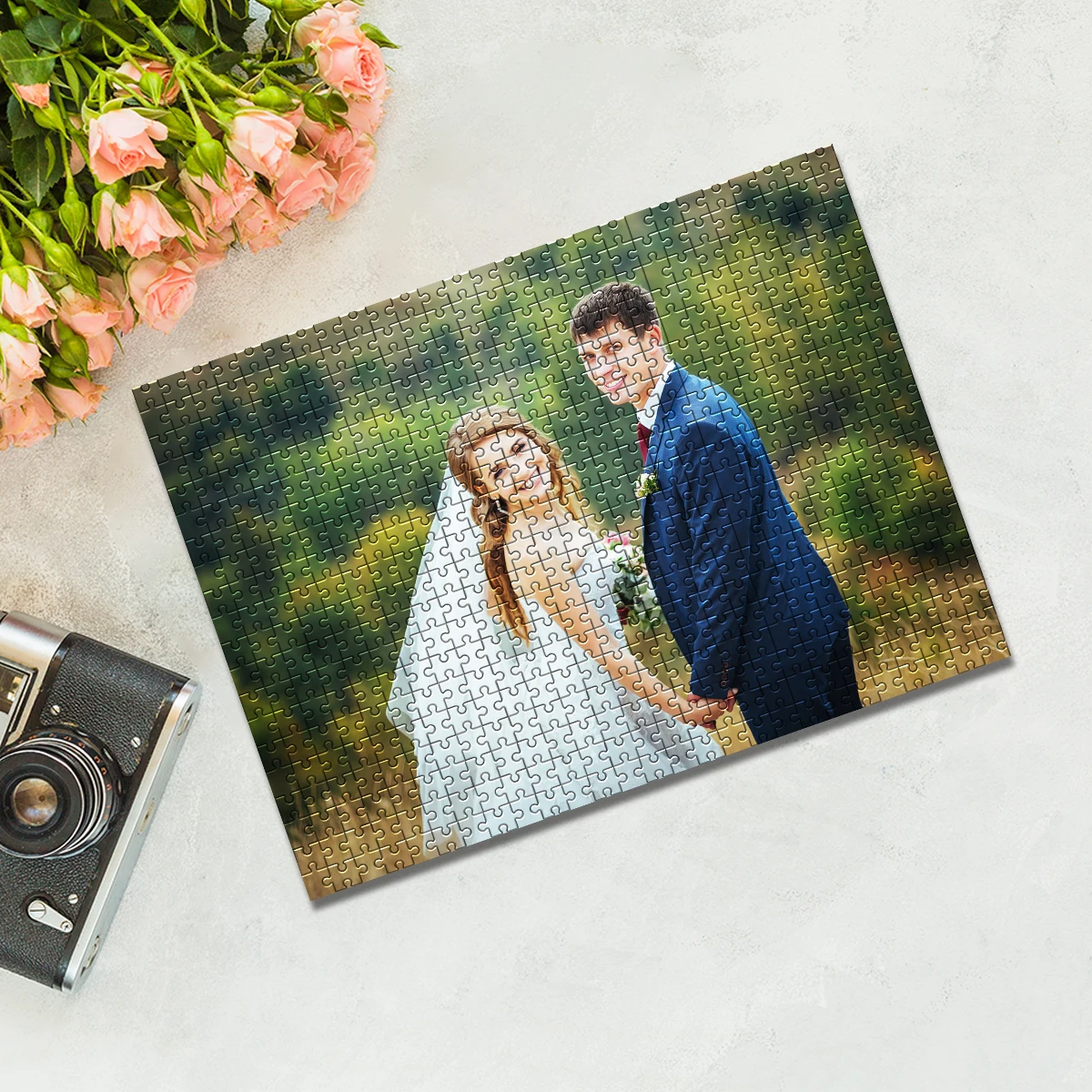 35/300/500/1000pcs Personalized Custom Photo Puzzle Couple travel photos Personalised Decompression Puzzles Love Gift