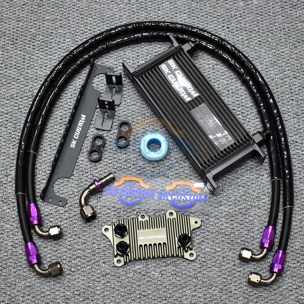 SK CUSTOM for Volkswagen Audi 4th generation EA837 3.0T V6 engine oil cooler kit CREA CREC CRED CTDA OE: 06E117021/06E117021J