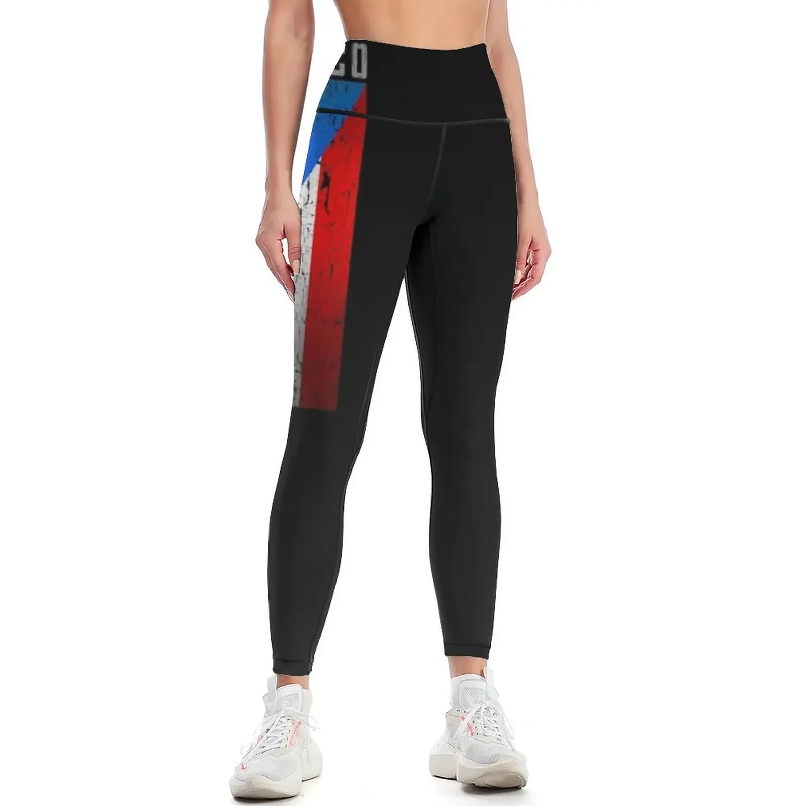 

Flag of Puerto Rico - Old Printing Style Leggings legging gym Golf wear Legging sport Fitness's gym clothes Womens Leggings