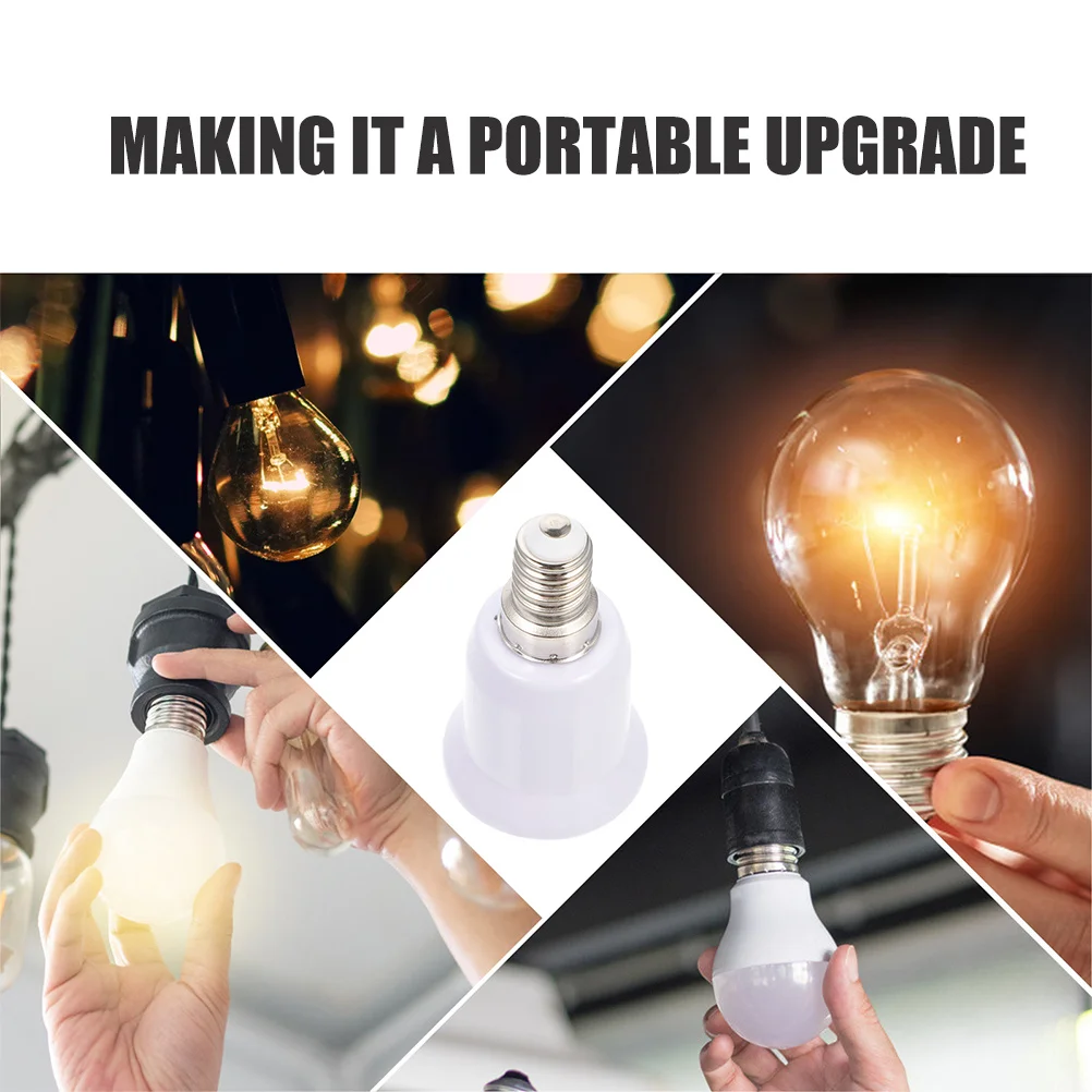 4 قطعة حامل مصباح محول E14 إلى E27 محول مأخذ التوصيل ضوء لمبة قاعدة موسع للمنزل مكتب التجزئة فندق حامل مصباح محول