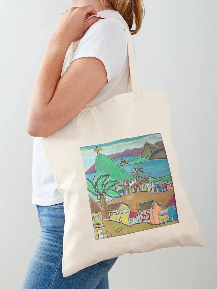 Bolso tote Rio City of Love, bolso de compras, bolsos tote estéticos, bolso tote universitario