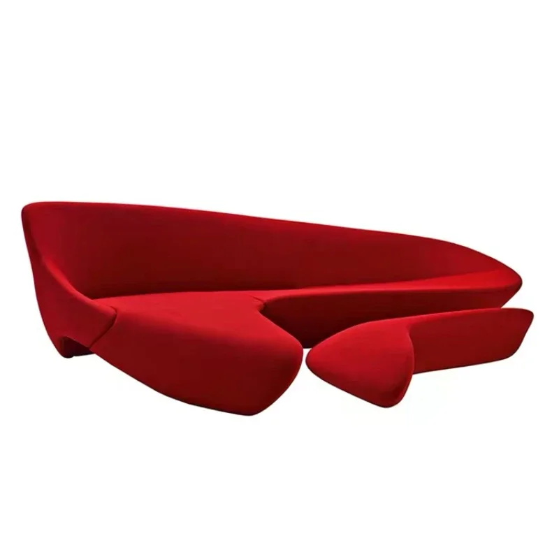 Furniture Moon Sofa Hotel Personality Special-Shaped BoConcept Corner Arc Glass Steel Art