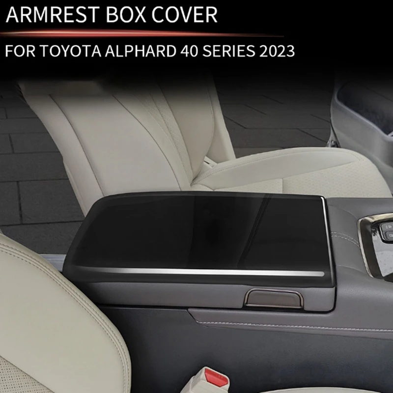 Car Stowing Tidying Armrest Box Panel Trim Cover For Toyota Alphard/Vellfire 40 Series 2023+