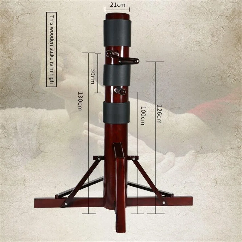 

Wooden Pile Vertical Wooden Pile Triangle Base Wooden Pile Wing Chun Wooden Pile Ye Wen Yongchun