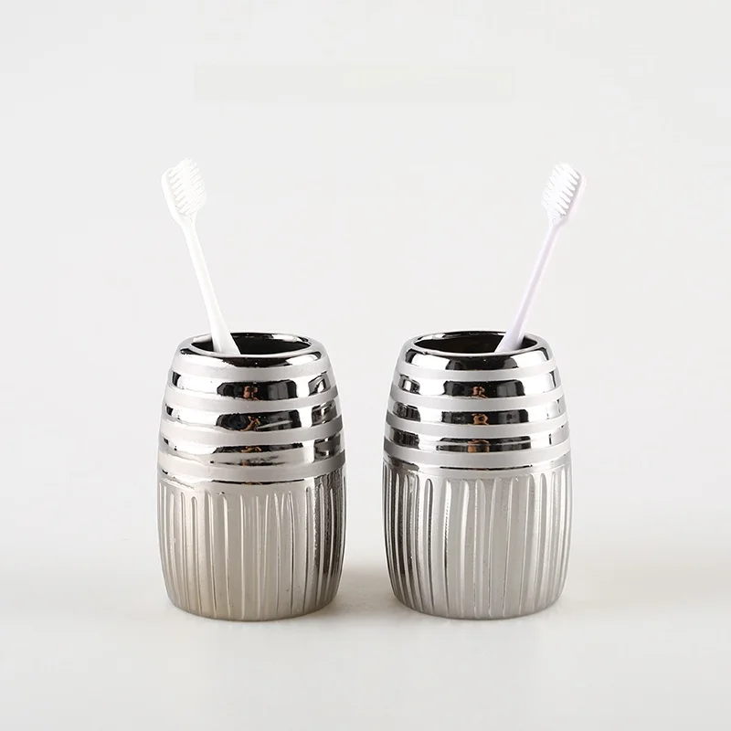 

KULE HOME Cerc Toothbru Cup Couple Bruing Cup Luxury Dental Cup Waing Mouth Cup Tootaste Holder Nordic Sle