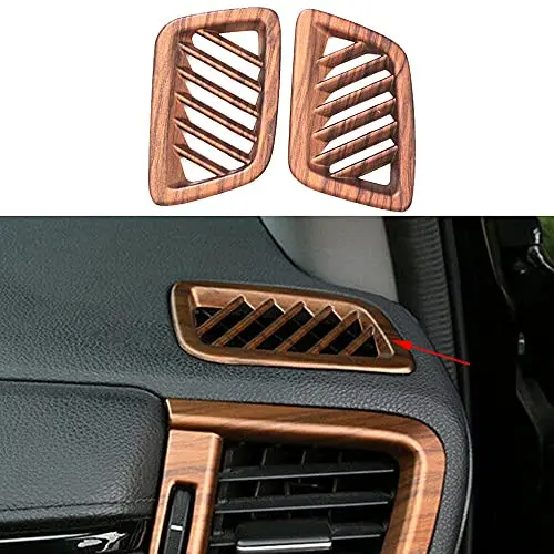 2x Carbon Fiber Peach Wood Dashboard Upper Air Vent Outlet Cover Trim Side Panel Frame ABS Sticker For Honda CRV CR-V 2017-2022