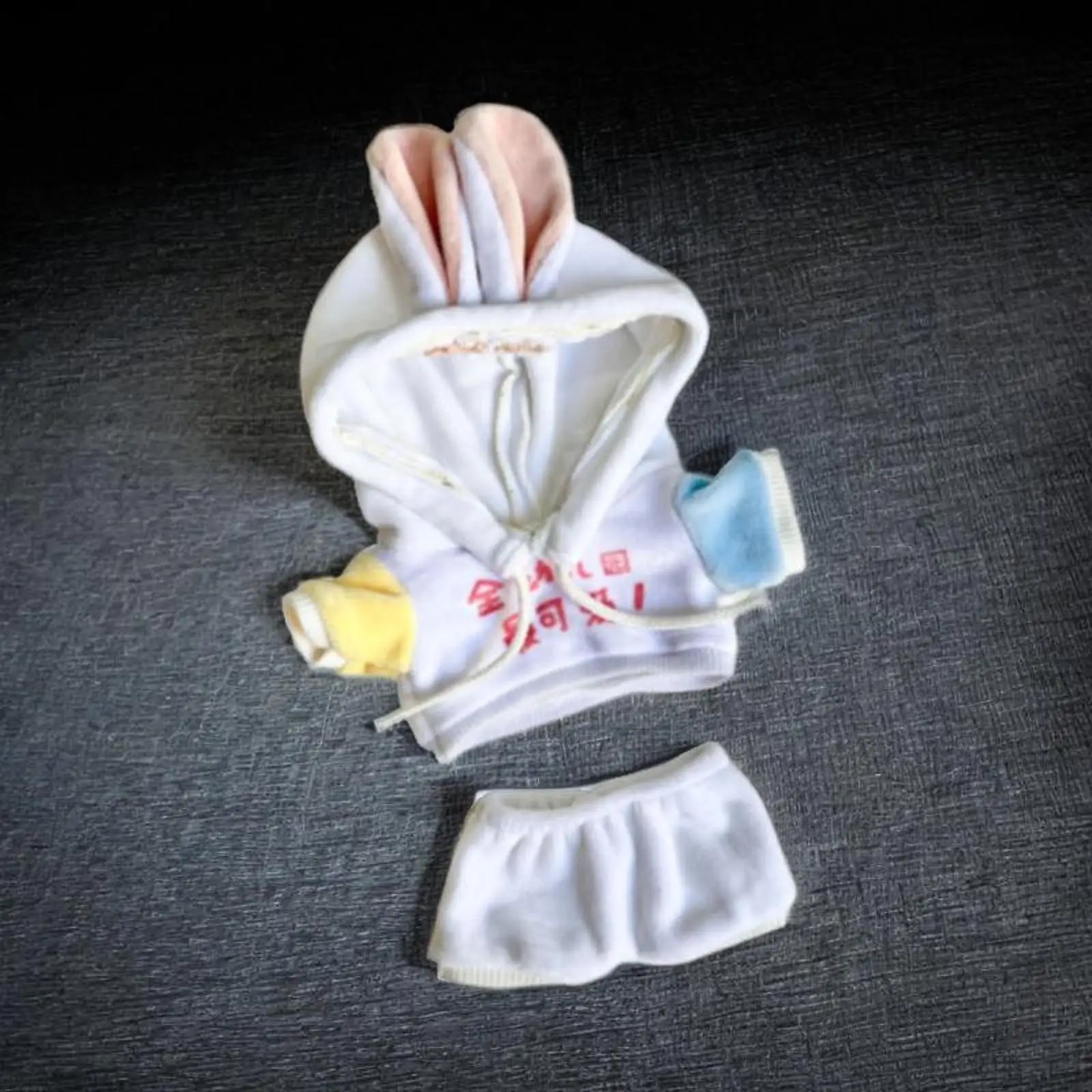 

2 Pieces Dolls Bunny Ears Hoodies and Pants Outfits for 20cm Dolls Thanksgiving Gifts