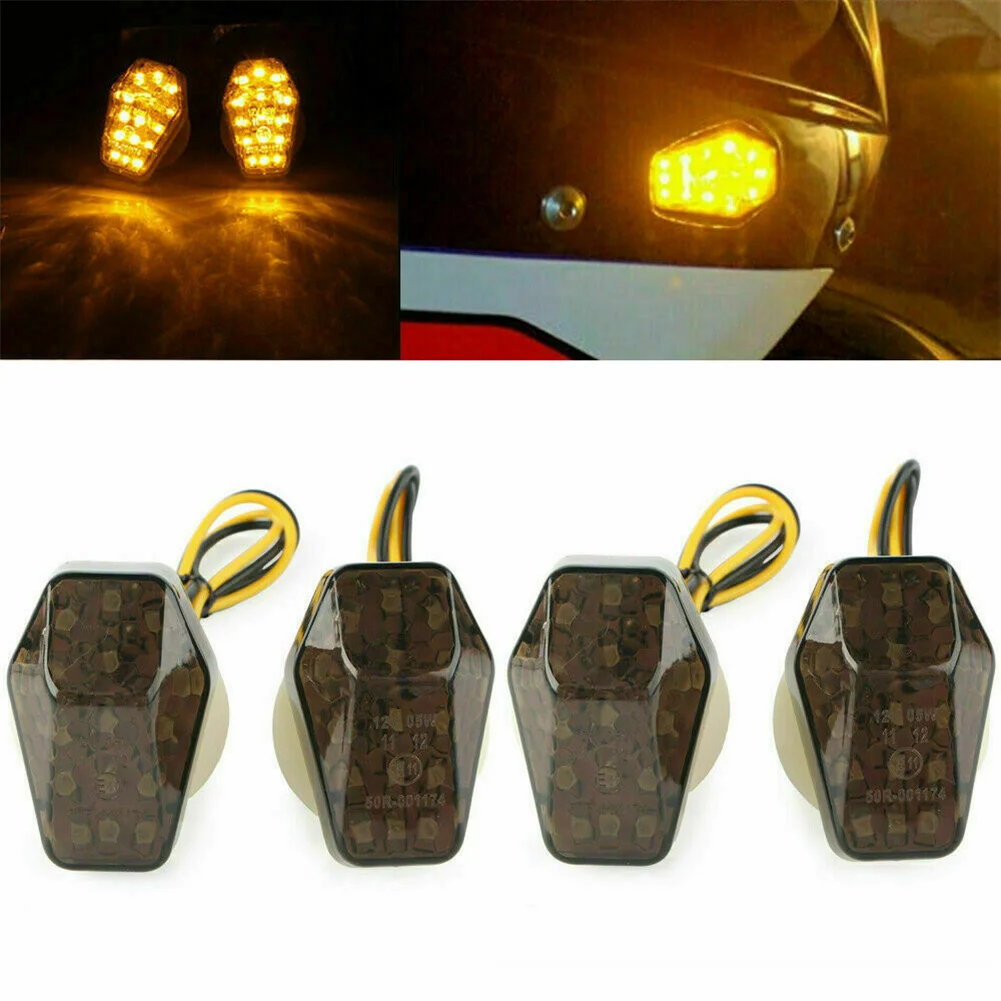 LED Flush Mount Sleek Smoke Lens LED Flush Mount Turn Signal Lights for Suzuki Bandit 600S 00 07 1200S 00 05 1250S 06 08