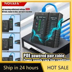 NOYAFA NF-468CS Yeni Ağ Kablosu Test Cihazı Süreklilik Testi Kontrolü RJ45/RJ11/RJ12/CAT5/CAT6/POE Çok Fonksiyonlu Otomatik Testler