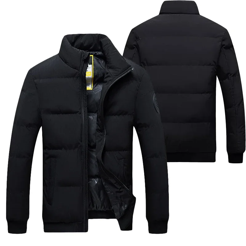 

Autumn and Winter Men's Cotton Coat Korean Style Thickened Down Cotton Padded Jacket Cropped Padded Vest High Neck Jacket