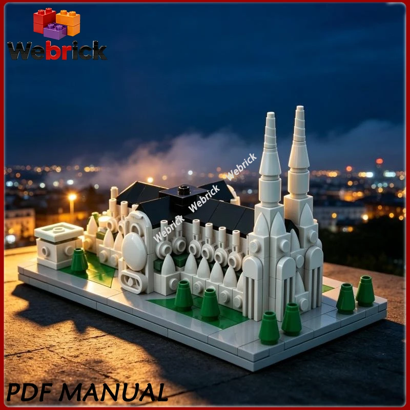 Custom MOC St Patricks Cathedral Building Blocks Ornate Gothic Landmark Church Bricks DIY Toy For Architecture Fans Desktop Gift
