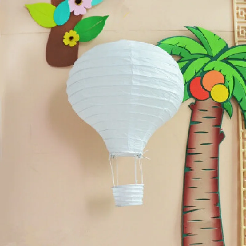 25/30/35/40 cm Heißluftballon Laterne Weißes Papier Windlicht Wunsch Landschaft Lampe Familie Sammeln Spielen Spiel Wishing Kleines Licht