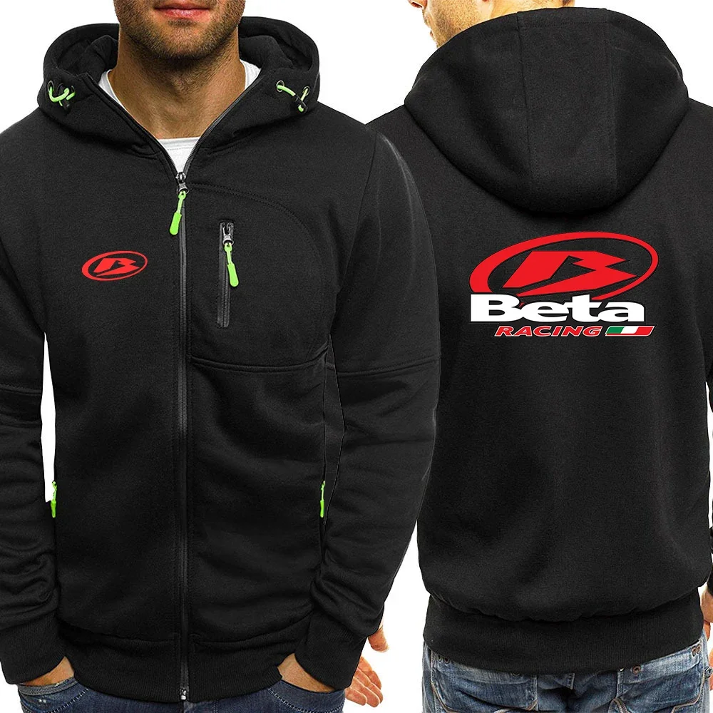 2024 New Beta Racing Motocross Motorcycle Men Printing Spring Autumn Casual Hot Sale Three-color Zipper Hooded Comfortable Coat