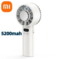 XIAOMI 5200mAh Portable Hanging Neck Fan For Outdoor Handheld Fan with LED Display Flashlight 100 Wind Speeds USB