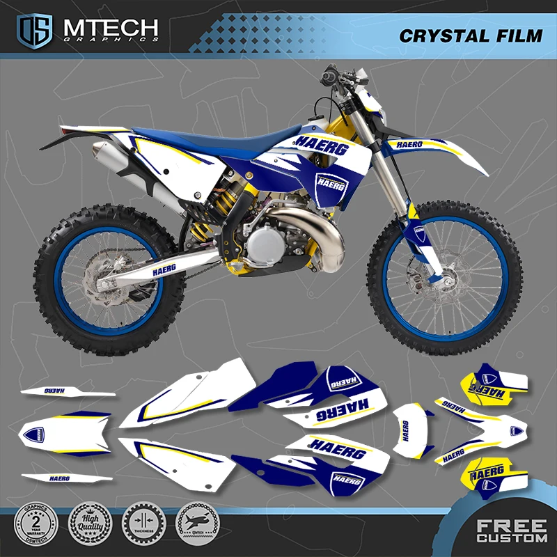 DSMTECH Motorcycle Fairing Graphics Background Decals Stickers kits for Husaberg TE 2011 2012 Number Name Custom 007
