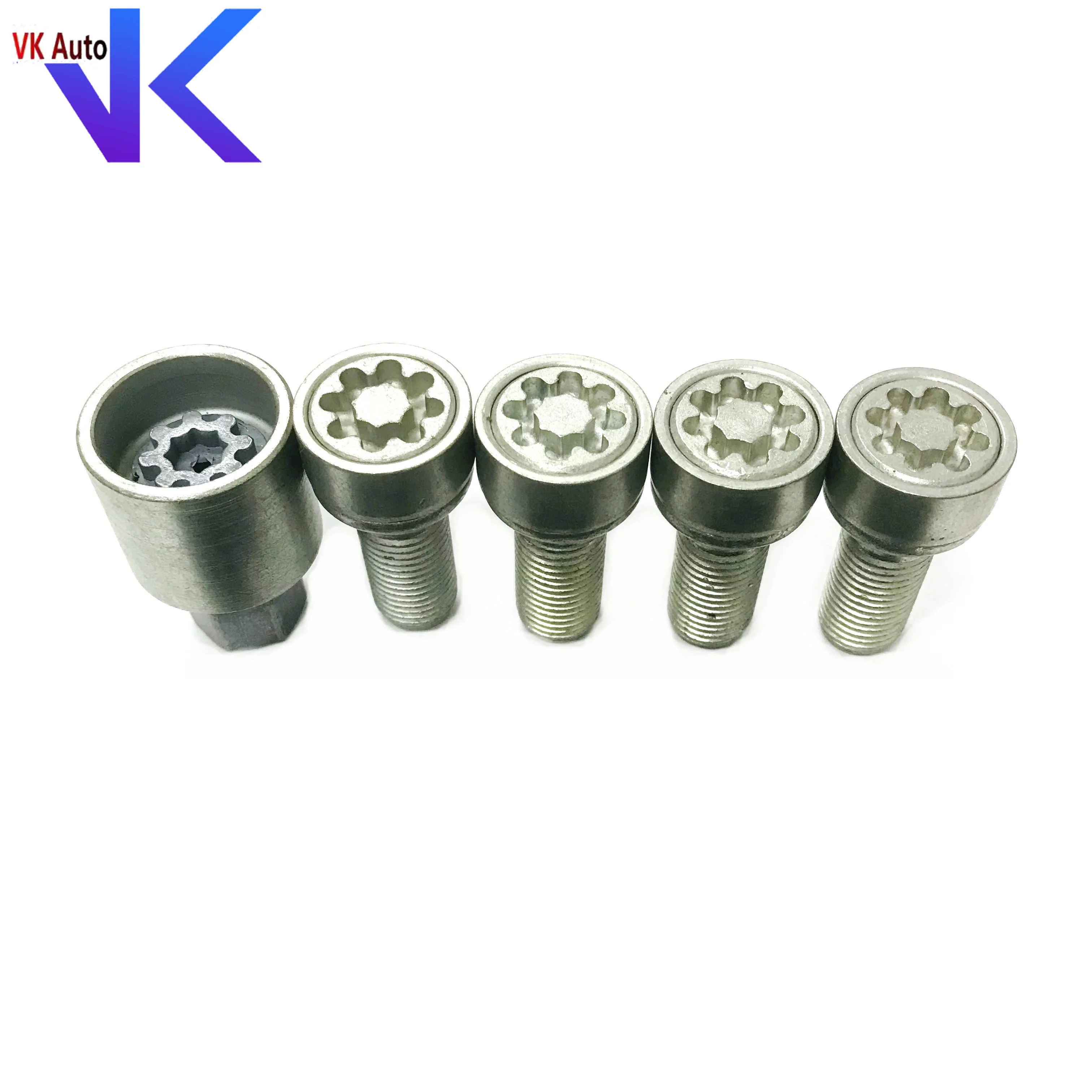 For VW Golf Jetta Passat Audi cars Anti-theft Steel Wheels Screw Bolt Key Lock Lug Nut Set Attachment 1K0 698 137 A