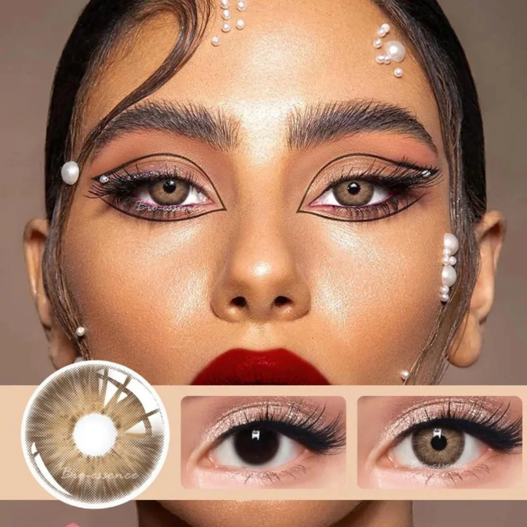 Bio-essence 1 Pair Colored Contact Lenses for Eyes Natural Look Brown Lenses Blue Lenses Gray Eye Contact Fashion Lenses