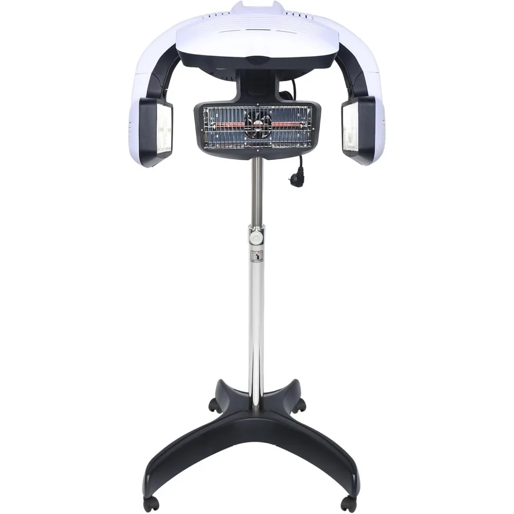 Floor Stand Salon Hairdresser Drying Hood 1250 W Professional Standing Hair Dryer with Timer & Temperature Control and Wheels