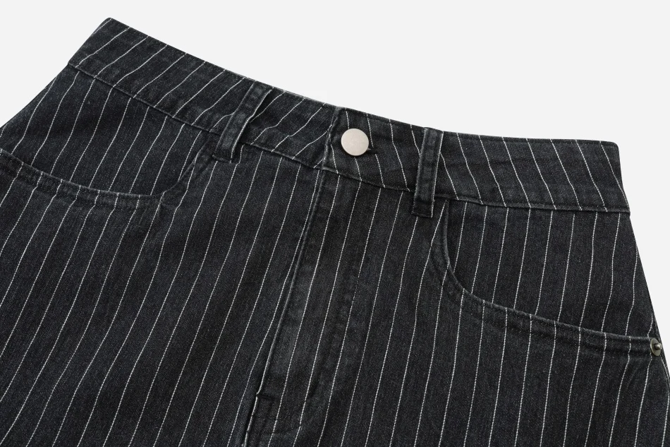 AS AW26 Black pinstripe denim skirt with stretch fashion woman clothes lady wear 11 S41c047b63f294209b94e5592c7083e83B
