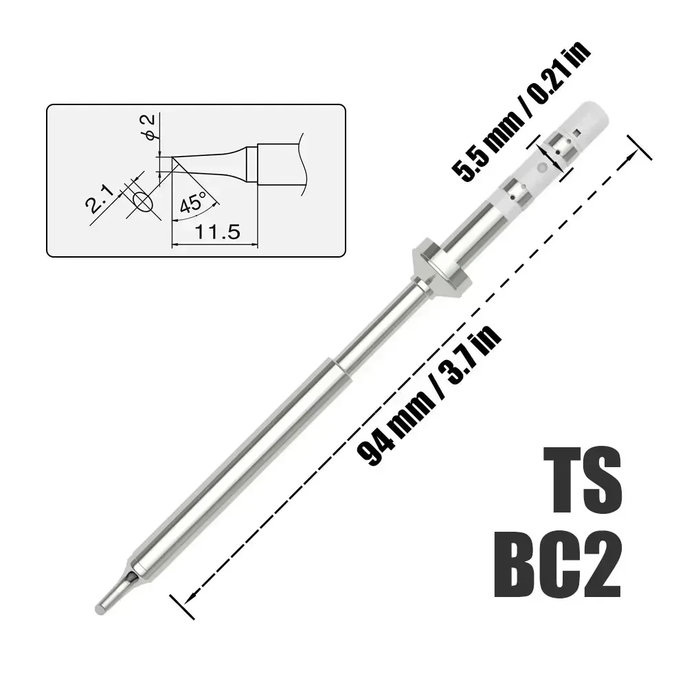 Imagem -03 - Ferro de Solda Elétrico Substituição Aquecedor Dicas Solda Cabeça Modelos de Pinecil ts Tip Sting Tin Welding Tool Ts101 Pine64 Ts100