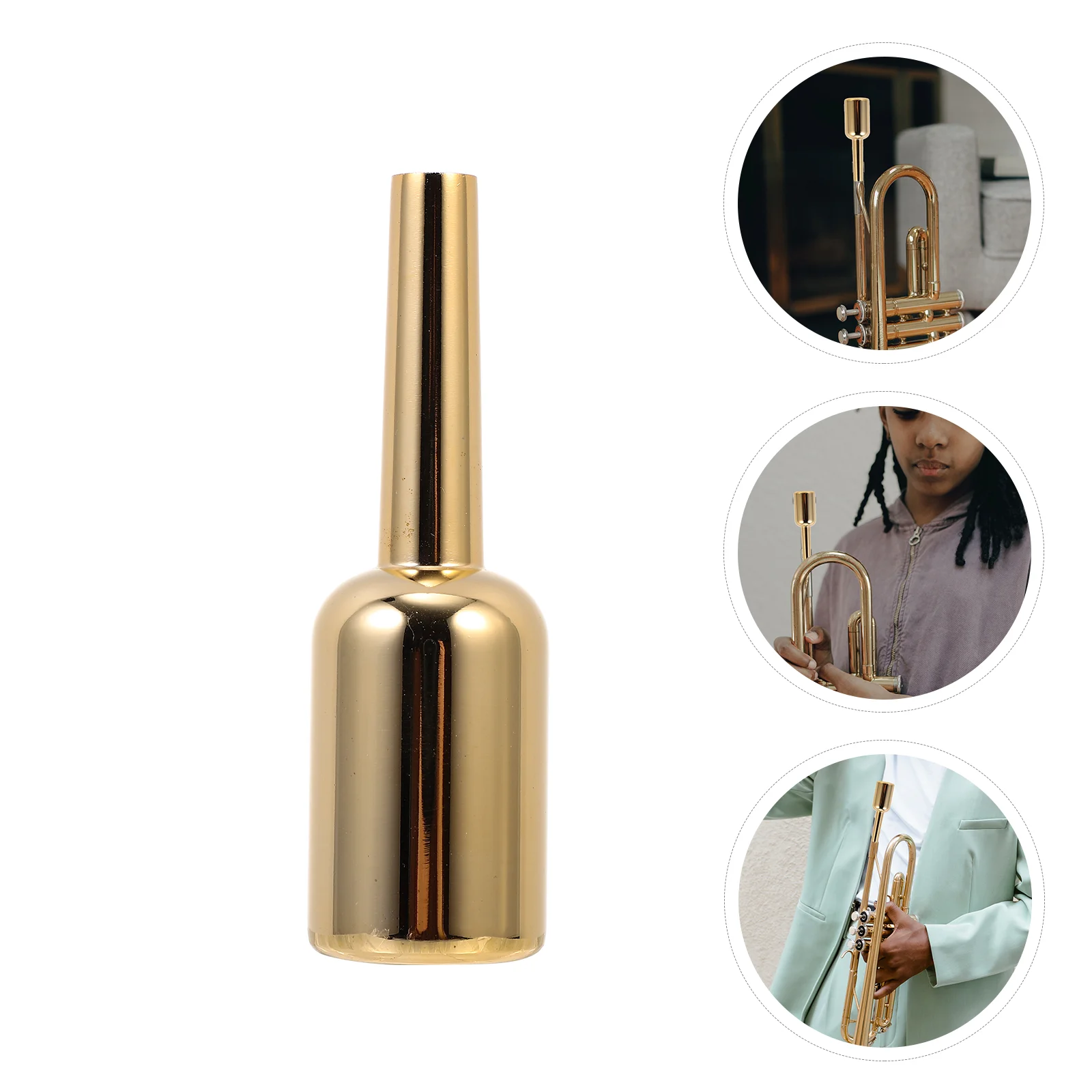 

Trumpet Mouthpiece for Portable Part Accessory Horn Component Music Instrument Gilded Durable