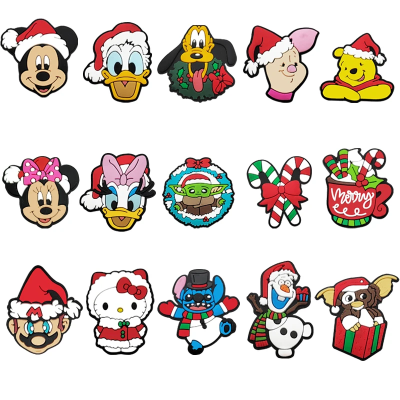 مينو 1-27 قطعة حذاء عيد الميلاد سحر الصنادل سحر قباقيب الزينة اكسسوارات لمهرجان تزيين هدايا الاطفال #4