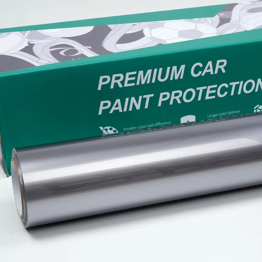 

5x59ft Custom Car Wrap Waterproof Gloss Metallic Grey Air Bubble Self Wrap Glossy PET Metallic Charcoal GreyCar Wrap Vinyl