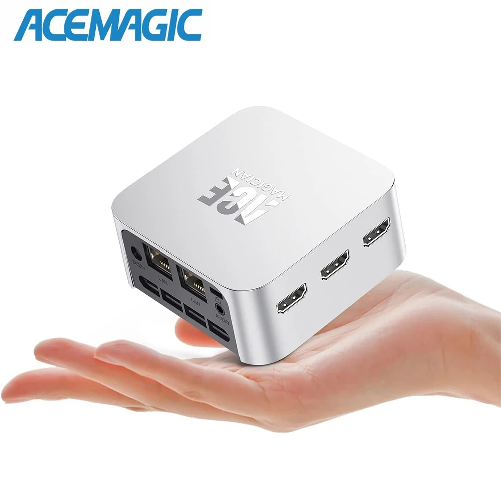 

ACEMAGIC T8 Plus Mini PC 12th Gen N95 12GB LPDDR5 256GB SSD Win 11 4K 30Hz 2.4/5G WiFi BT4.2 Desktop Computer