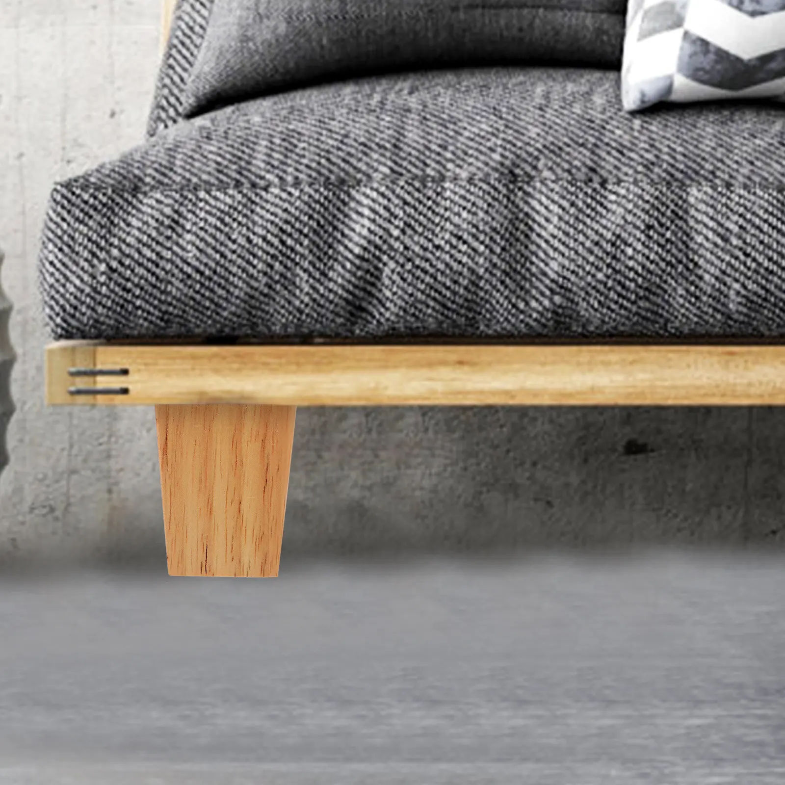 

4Pcs Wooden Furniture Legs Solid Wood Repair Replacement Couch Sofa Legs Cube Shape for Coffee Table Dresser Cabinet Furniture