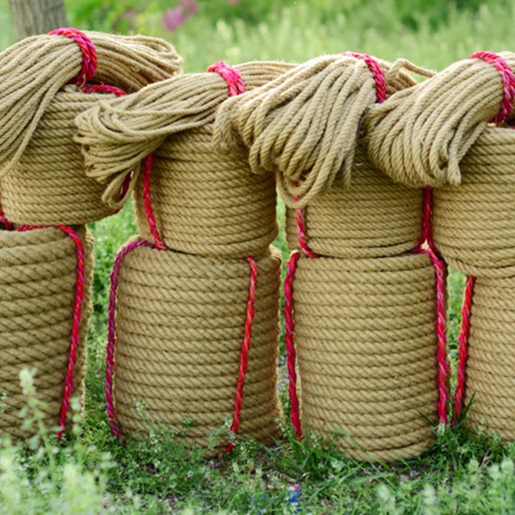 

30M Diameter 12mm Rope Natural Thick Jute Rope Strong String Craft Twine for DIY Arts Crafts Christmas Gift Packing Floristry Bu