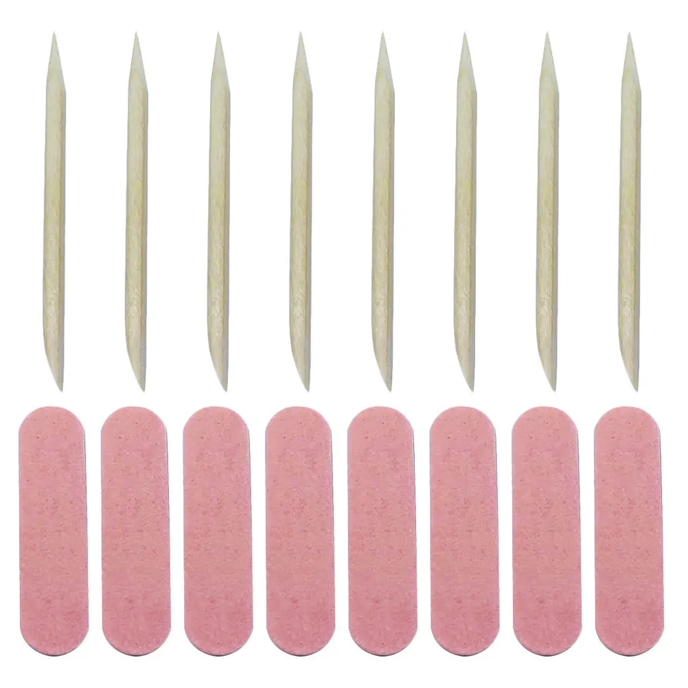 

100 set Tools Nail Files Pedicure Polishing Wooden Picks File Wooden Picks For Nail Shaping Buffing Salon Supply
