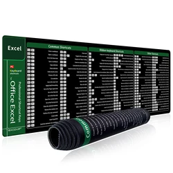 EXCO Excel Shortcuts Mouse Pad Large Extended Office Computer Desk Mat Big Keyboard Mousepad with Stitched Edge Non-Slip Base