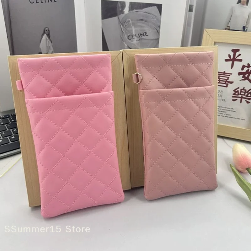 【R】Double-layer Eyeglasses Pouch PU Leather Sunglasses Bag Waterproof High-end Glasses Bag Portable Sunglasses Case