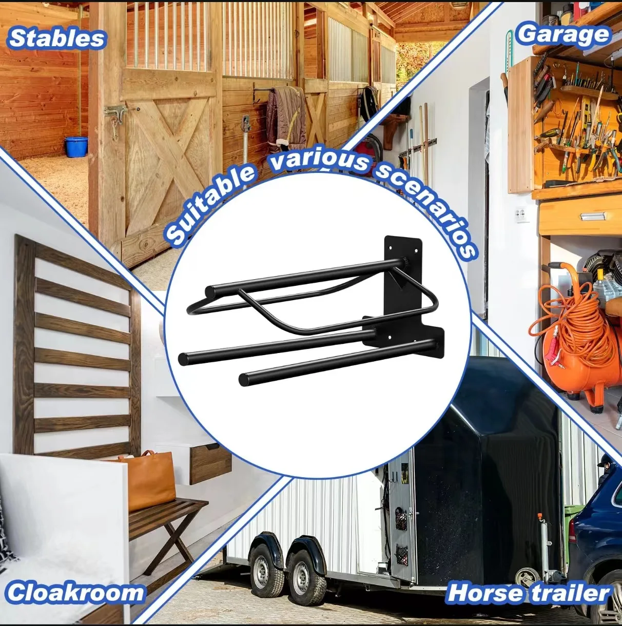 

Настенный держатель для конного снаряжения: подставка для седла, держатель для подкладок под седло