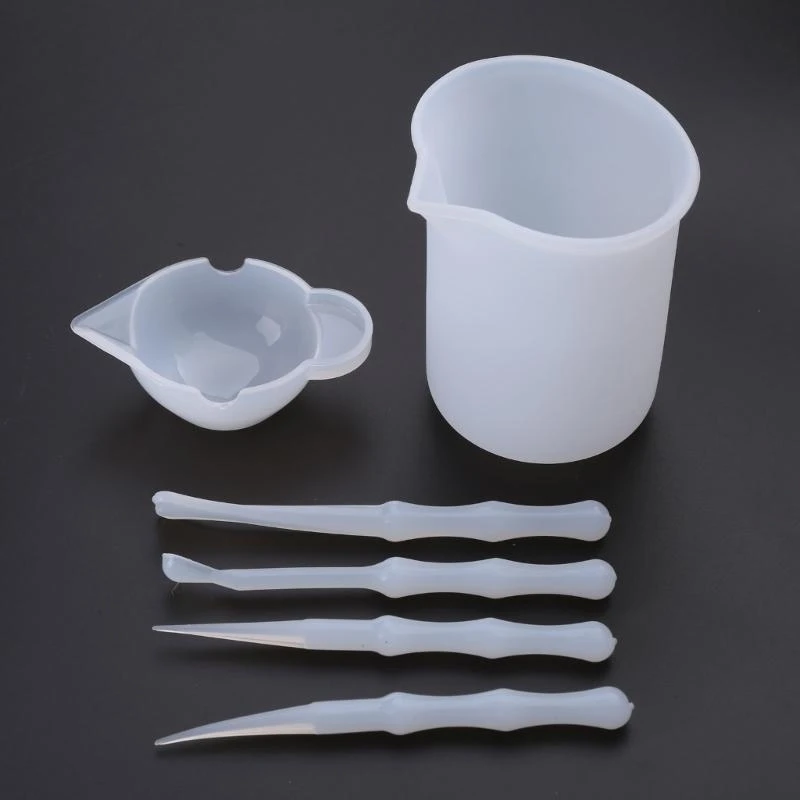  4Pieces/set Epoxy Resin Cups Measuring Cups Scraper Stirrers Spoon DIY Casting