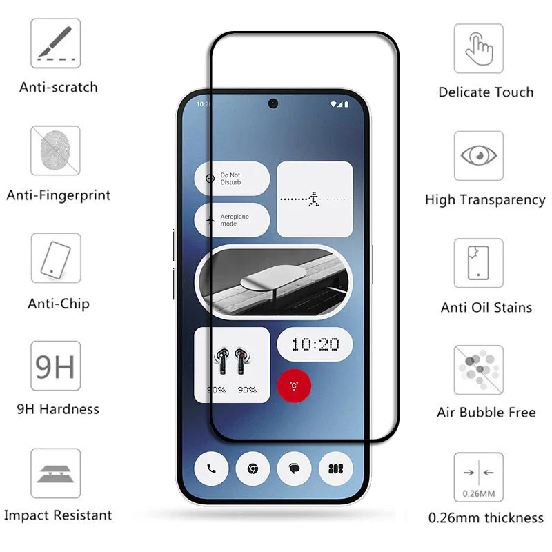 Full Cover Glass Nothing phone 2a Tempered Glass Nothing phone 2a Sreen Protector Protective Lens Film For Nothing phone 2a