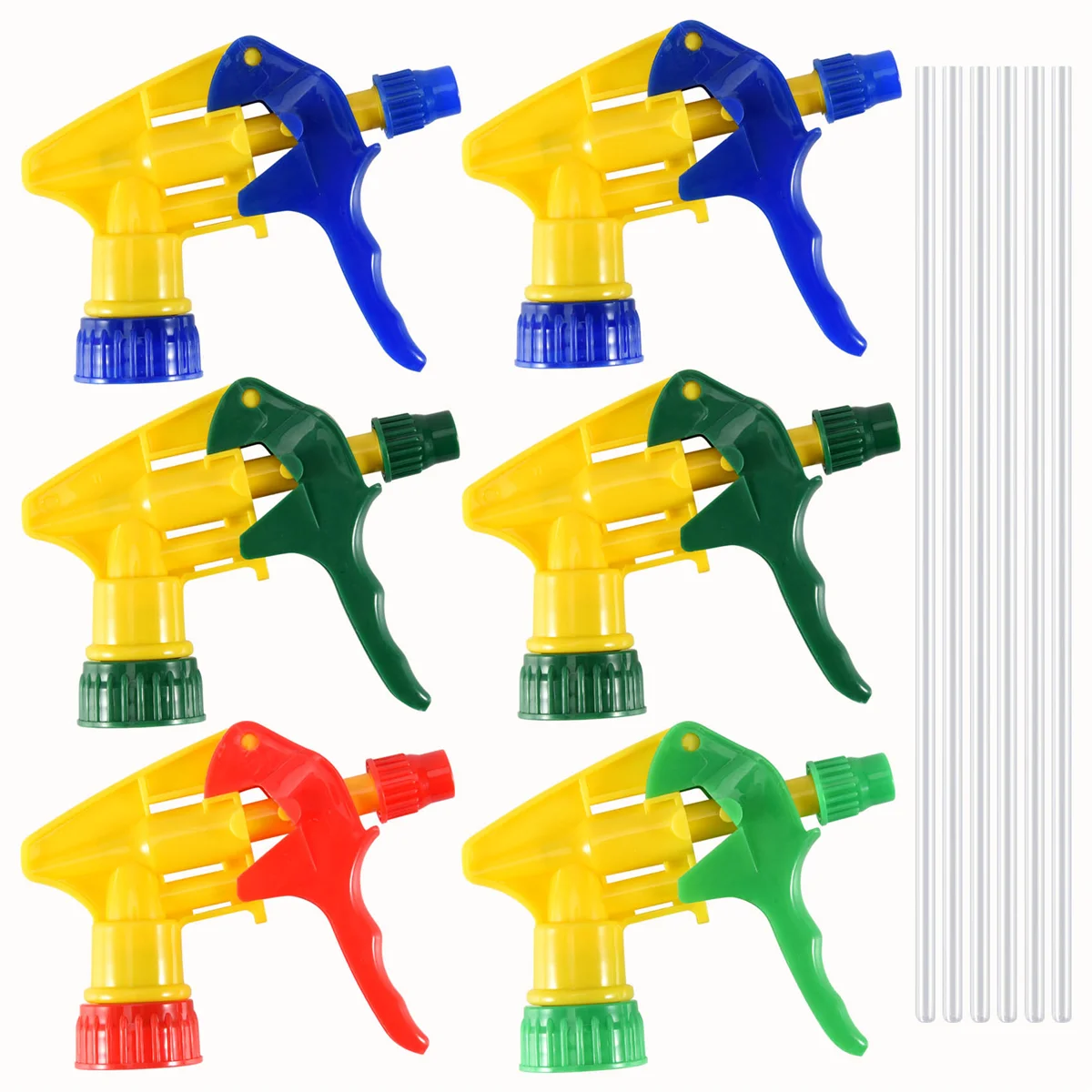 Popular 6 Pcs Heavy Duty Chemical Resistant Trigger Sprayer Spray Bottle Nozzle Head