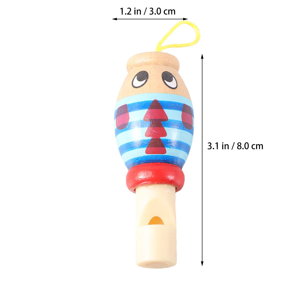 Wooden Flute Natural Wood Mini Melody Flute Educational Musical Instrument Colorful Printed Patterns Safe Paints