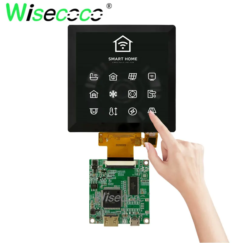 4 Inch Square LCD Display 480x480 Touch Screen DIY Raspberry Pi Windows Laptop Panel