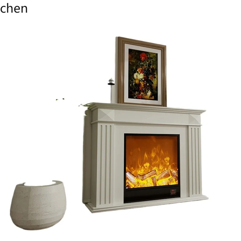 

YFY fireplace decorative cabinet simulation fire retro home living room porch cabinet heating TV cabinet solid wood ultra-thin