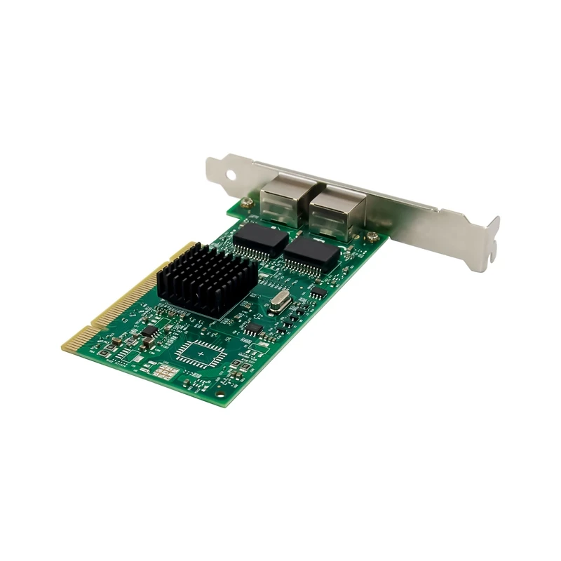 1Set 82546EB PRO 1000MT PCI Gigabit Dual-Port Network Card Server Network Card 8492MT Network Card PC+Metal