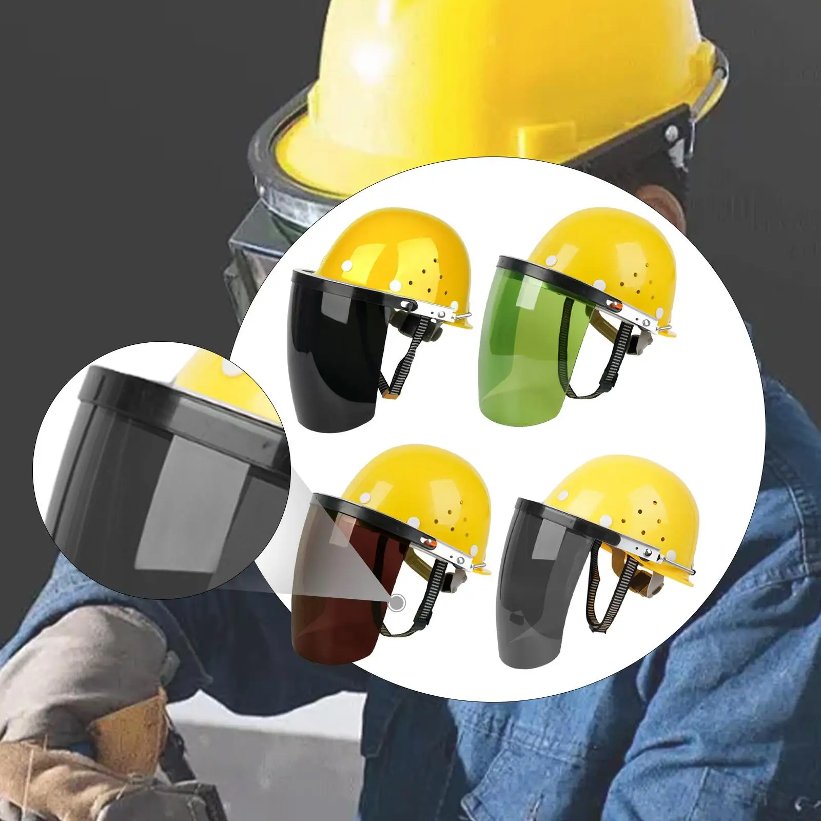 

Защитная маска для лица с каской, откидная сварочная маска для приготовления пищи, лесного шлифования