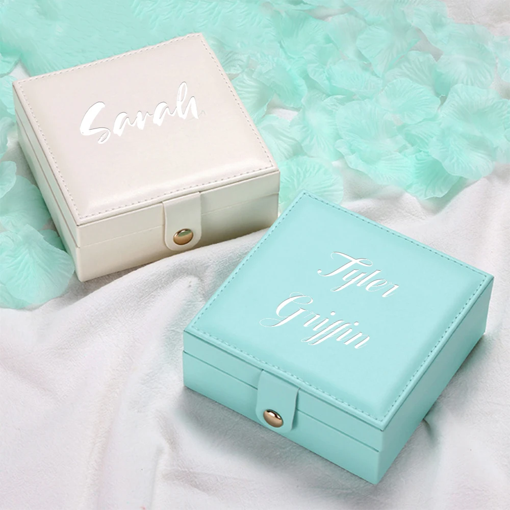 Personalized Simple Jewelry Storage Box Bridesmaid Gift Creative Portable Jewelry Storage Box Girl Gift